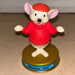 Disney Bernard Mouse Figurine - Red and Gold